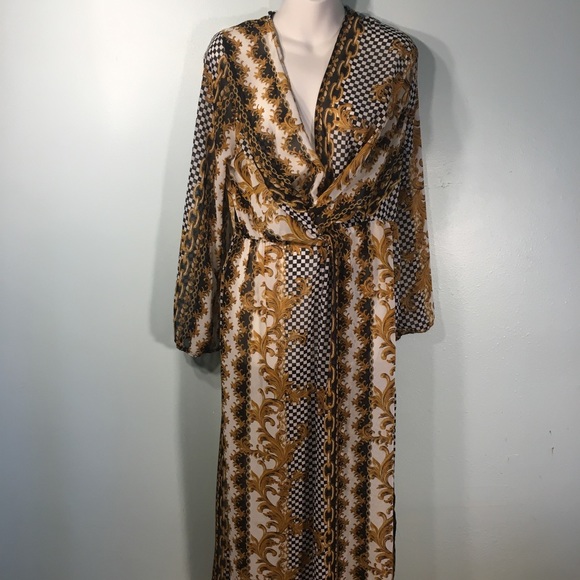 Shear Yellow Print NEW Night Dress Charlotte Russe - Picture 3 of 8